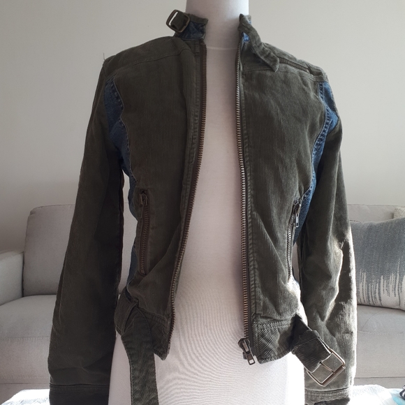 Vintage | Mixed Media Moto Jacket - Picture 1 of 10